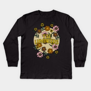 Lumineers Name Personalized Flower Retro Floral 80s 90s Name Style Kids Long Sleeve T-Shirt